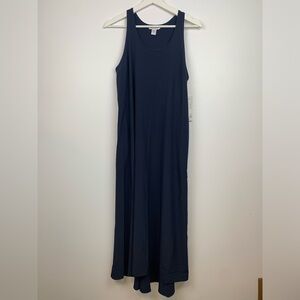 NWT Athleta Presidio Dress Blue Lightweight Relaxed Summer Long Maxi Dress Small